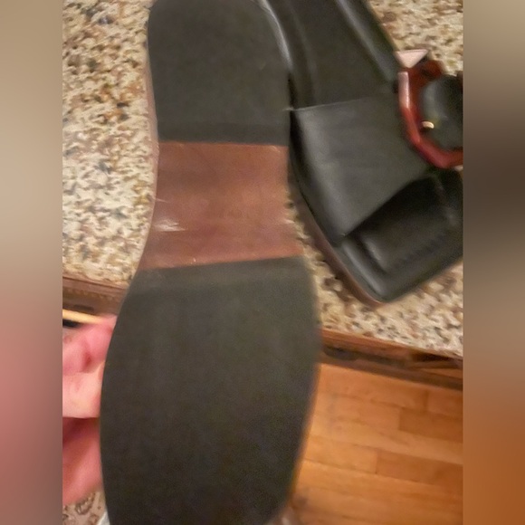 Slip on leather and wood slides. - Picture 3 of 3